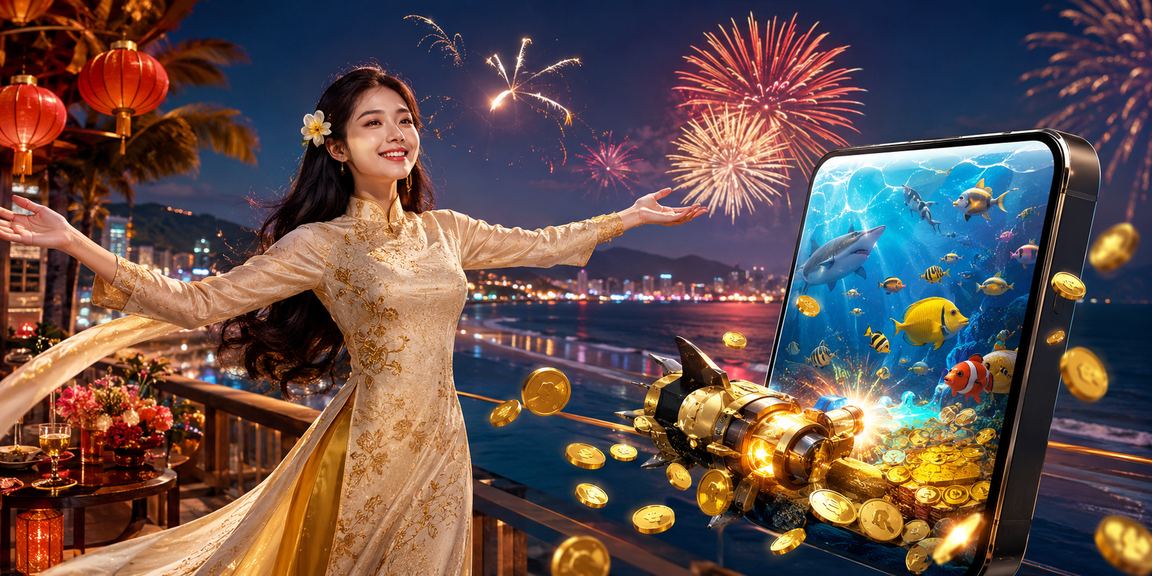 Người dùng chơi casino trực tuyến trên điện thoại tại Đà Nẵng với trang phục áo dài truyền thống